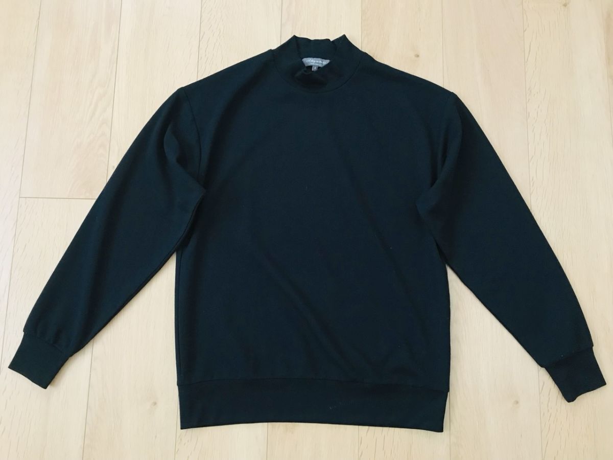 【美品】ユナイテッドアローズ*モックネックニットカットソー*黒*S拍卖