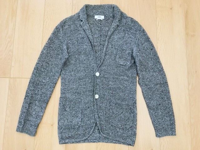SHIPS*ニットカーディガンジャケット*ミックスグレー*S拍卖