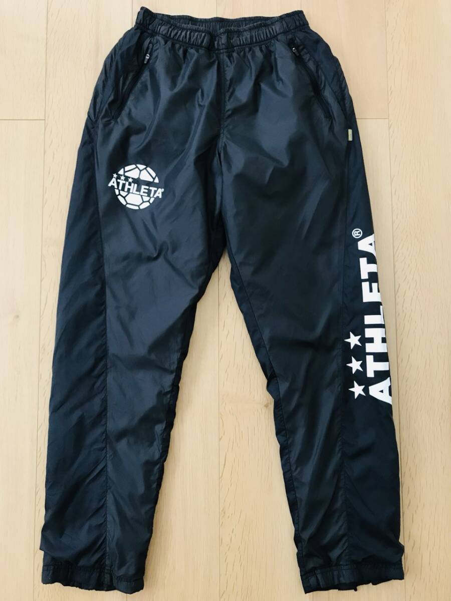 【良品】ATHLETA アスレタ*裏地付ウインドパンツ*黒*M拍卖