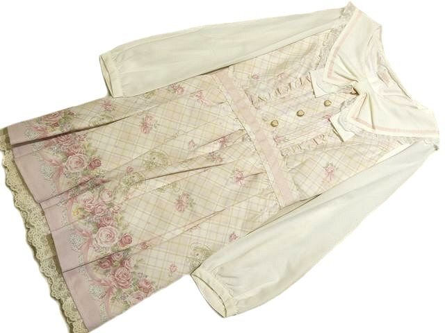 未使用品 C49 LIZLISA × Sanrio ワンピース ◇ サイズ0 マイメロディ ピンク × ホワイト セーラーカラー リズリサ サンリオ コラボ ▼7K拍卖