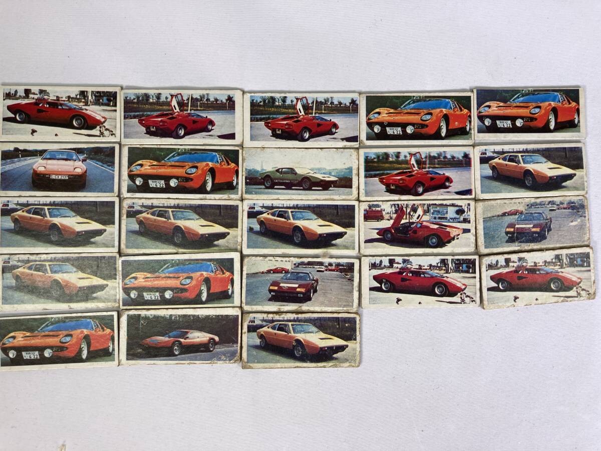 【希少】スーパーカー めんこ 23枚 ランボルギーニ/フェラーリ/ポルシェ メンコ 面子 旧車 カード 昭和レトロ 当時物拍卖
