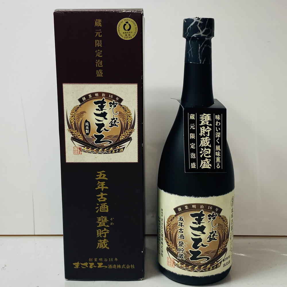 ICH (宮城県内のみ発送) 【現状渡し品】 未開栓 泡盛 まさひろ 五年古酒 甕貯蔵 蔵元限定 箱付 540ml 54% 〈214-251107-AA-06-ICH〉拍卖