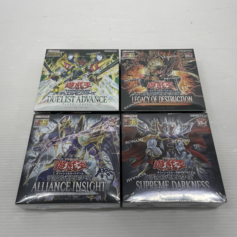 TEI【現状渡し品】遊戯王 未開封BOX 4種セット アライアンスインサイト デュエリストアドバンス〈080-251102-TS-21-TEI〉拍卖