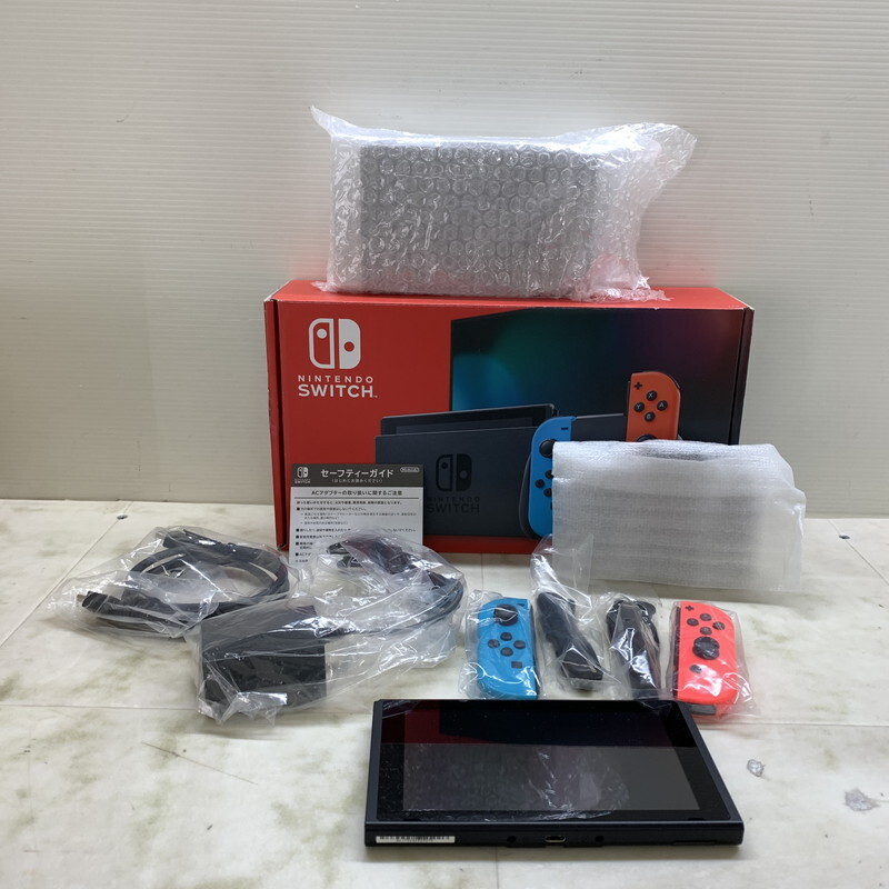MIN【中古】Nintendo Switch ネオンブルー ネオンレッド 2019モデル ニンテンドー スイッチ〈034-251105-ks-02-FUR〉拍卖