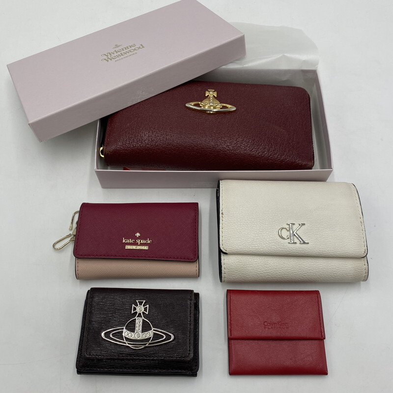TEI【現状渡し品】財布 キーケース 5点まとめ売り VIVIENNE WESTWOOD KATE SPADE CALVIN KLEIN JEANS〈201-251106-YO-16-TEI〉拍卖