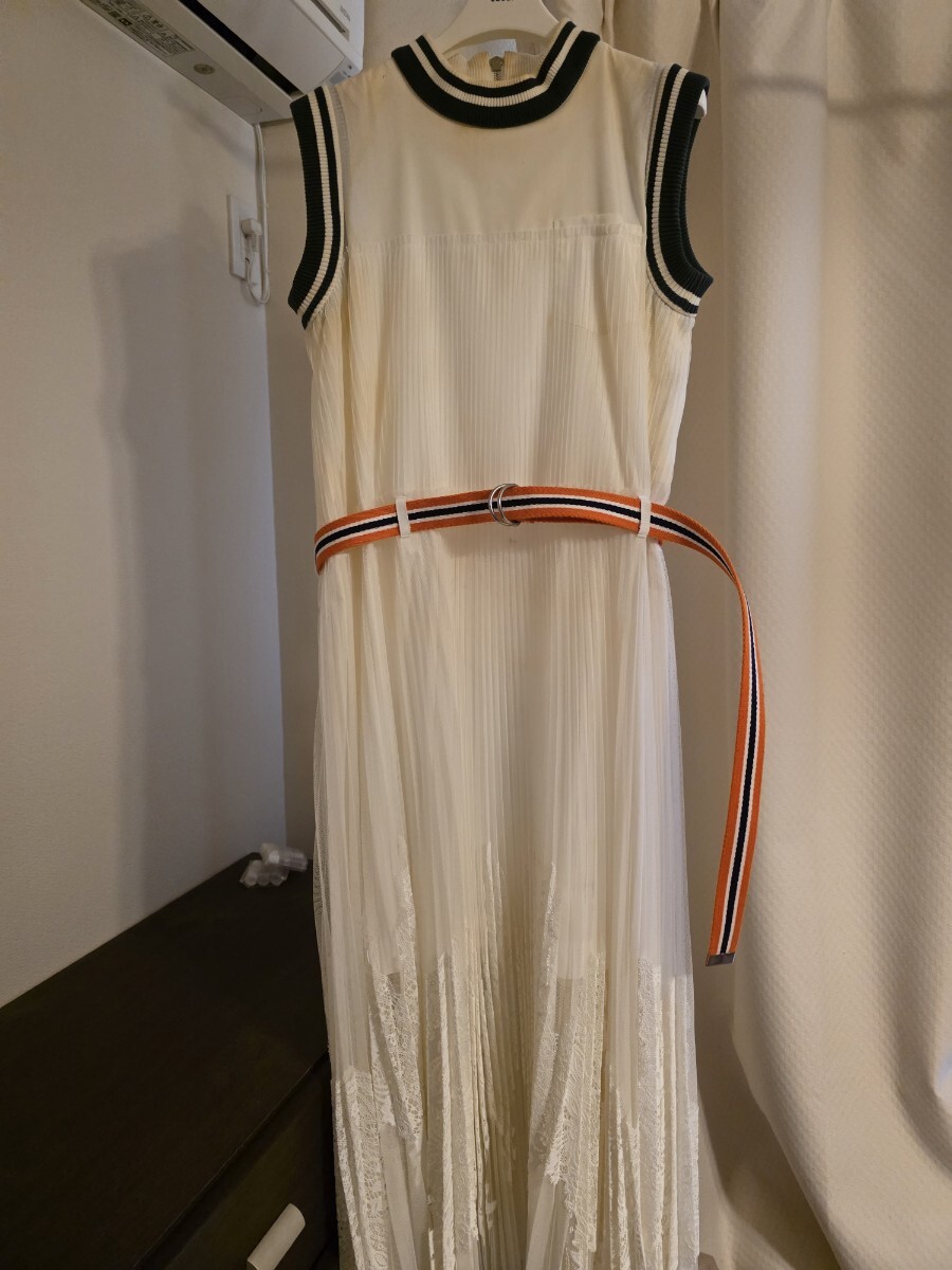 Sacai サカイ ノースリーブワンピース ロング丈 サイズ1拍卖