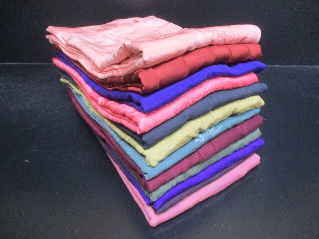 1円 中古 羽織 道行着 道中着 リメイク 12点まとめて 各色 無地 可愛い お洒落 日本 和装 和服 和柄 着付け お稽古 お茶会【夢職】☆拍卖