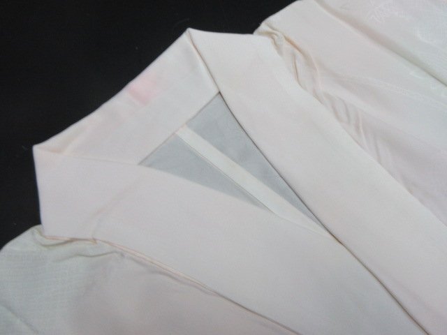 1円 中古 長襦袢 正絹 式典 和装 和服 アンティーク 薬玉 牡丹 草花 単衣 お洒落 身丈124cm 裄63cm【夢職】★拍卖