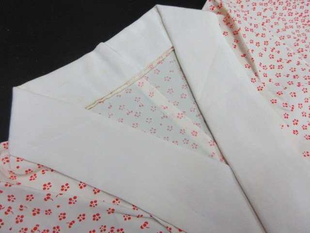 1円 中古 長襦袢 正絹 式典 和装 和服 アンティーク レトロ 草花 単衣 お洒落 身丈128cm 裄69cm【夢職】★拍卖