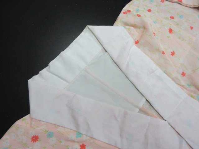 1円 中古 長襦袢 正絹 式典 和装 和服 アンティーク 枝花 草花 単衣 お洒落 身丈122cm 裄66cm【夢職】★拍卖