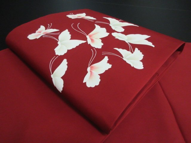1円 良品 袋帯 正絹 和装 和服 蝶々 お洒落 太鼓柄 長さ368cm【夢職】★拍卖