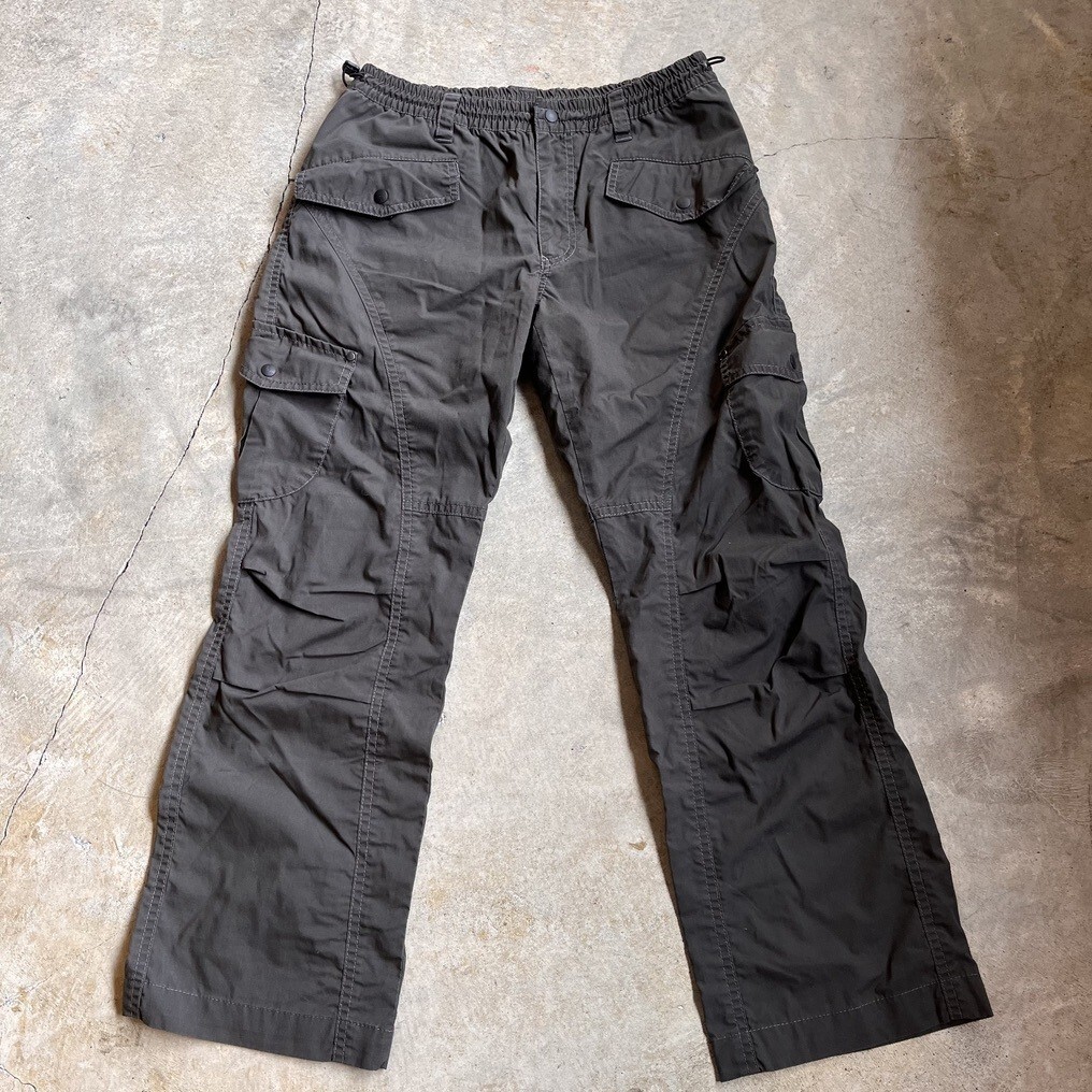 PEARLY GATES パーリーゲイツ ストレートカーゴパンツ ゴルフウェア フルレングス 無地 サイズ1 S グレー アウトドアカジュアル拍卖