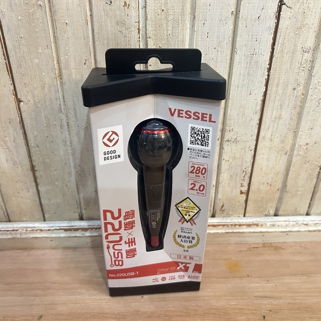 使用数回美品 VESSEL / ベッセル 220USB-1 電動×手動 ペンドライバー 充電式 プラスビット付属 USED拍卖