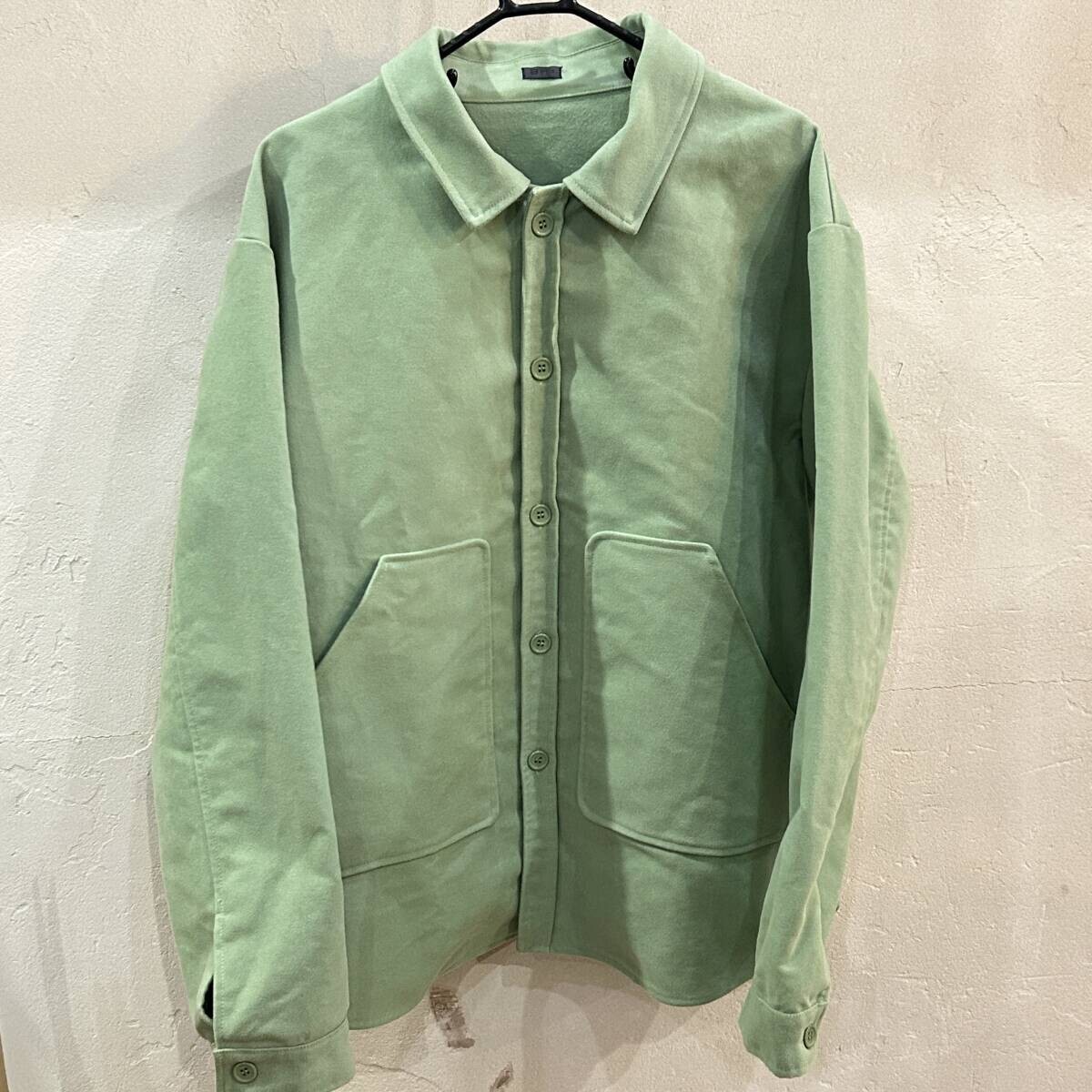 (K37) 8 BY YOOX /オット バイ ユークス グリーンカラー コットンジャケット パステル メンズ XLサイズ MADE IN ITALY イタリア製 USED拍卖