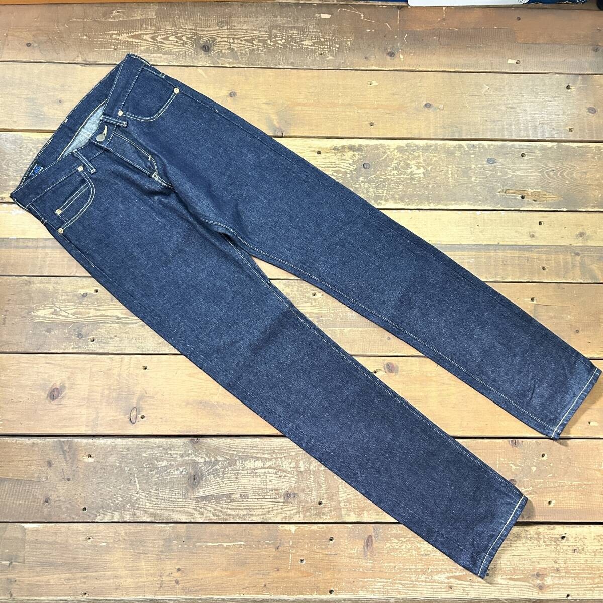 超美品 lee/リー made in japan ストレートデニムパンツ ジーパン w27 レディース ls3202 濃紺 イエローステッチ ジップ used拍卖