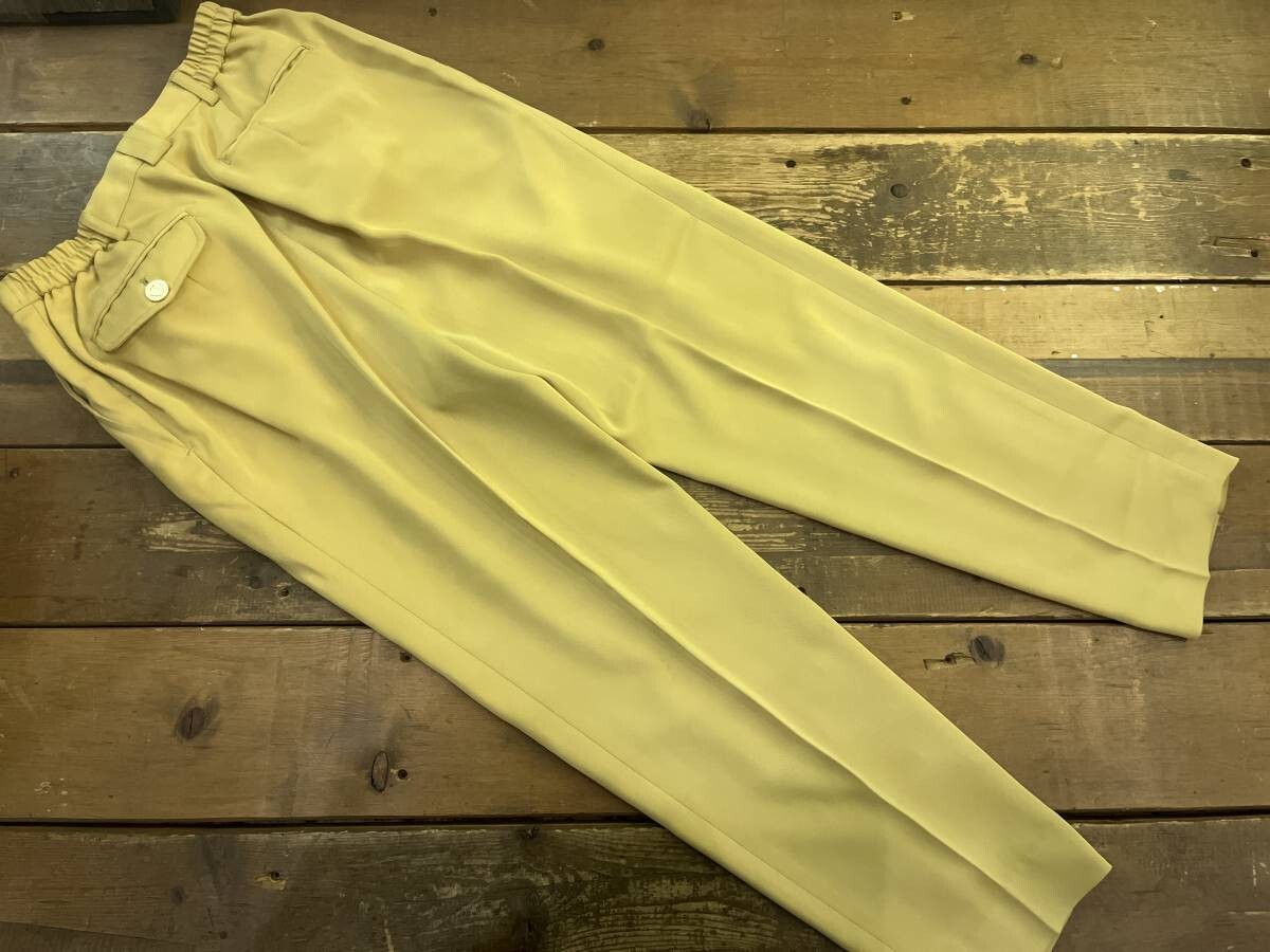 MASTERS / マスターズ スラックス センタープレス タックパンツ イエロー系 レディース 11号 ポリエステル USED拍卖