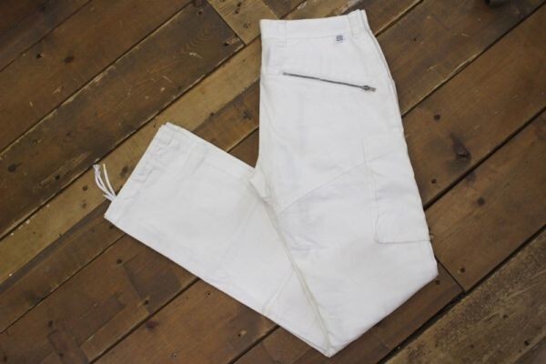 M11☆PEARLY GATES/パーリーゲイツ コットンホワイトパンツ サイズ0(Sサイズ相当) ゴルフウェア スポーツ カーゴパンツ 古着 used☆拍卖