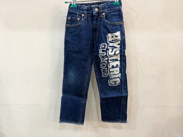 ☆HYSTERIC GLAMOUR MINI/ヒステリックグラマーミニ プリントデニムパンツ size100cm キッズ 男女兼用 ブルー系 ヒスミニ☆拍卖