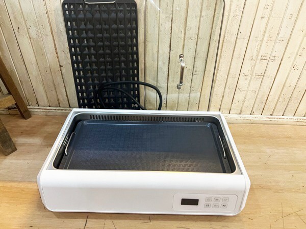 動作品 ROOMMATE/ルームメイト 21年式 無煙グリル調理器 ゼロスモークDX RM-103TE ホットプレート 平/波プレート 家庭用 ホワイト拍卖