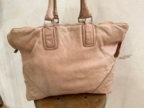 Q26★sissirossi/シシロッシ レザートートバッグ ピンク 系 レザーバッグ ハンドバッグ ウォッシュド アンティークレザー ★拍卖
