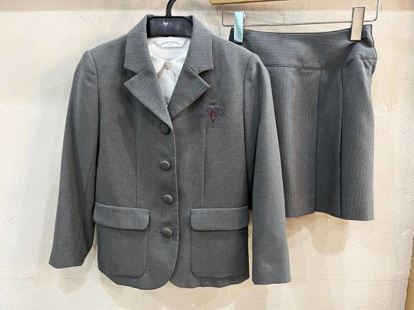 ☆hiromichi nakano/ヒロミチナカノ フォーマルスーツ3点セット size130cm ガールズ グレー 古着 used☆拍卖