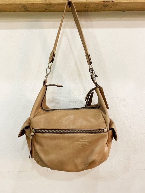 1342★Dakota /ダコタ 2wayレザーハンドバッグ ショルダー×ハンドバッグ ブラウン レディース 多収納 サイドポケット付き USED ★拍卖