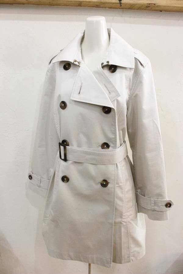 C26★L.L.Bean エルエルビーン★クロスタウン スプリング トレンチコート アイボリー S★拍卖