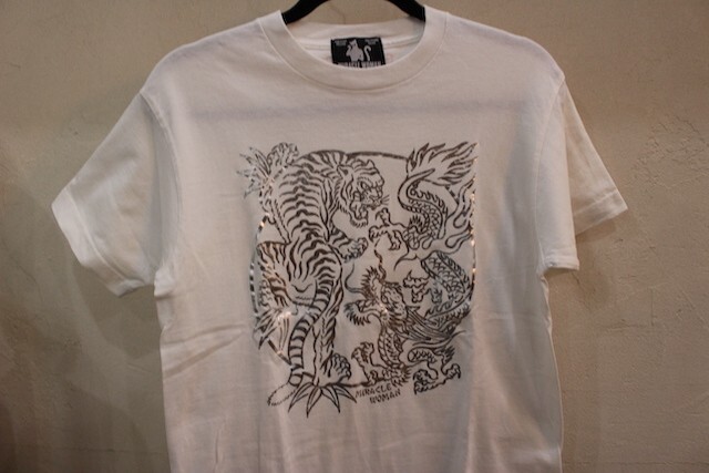 MIRACLE WOMAN ミラクルウーマン Tシャツ Sサイズ 半袖 両面プリント ラバープリント USD 和柄 入れ墨 タトゥー 和彫り拍卖
