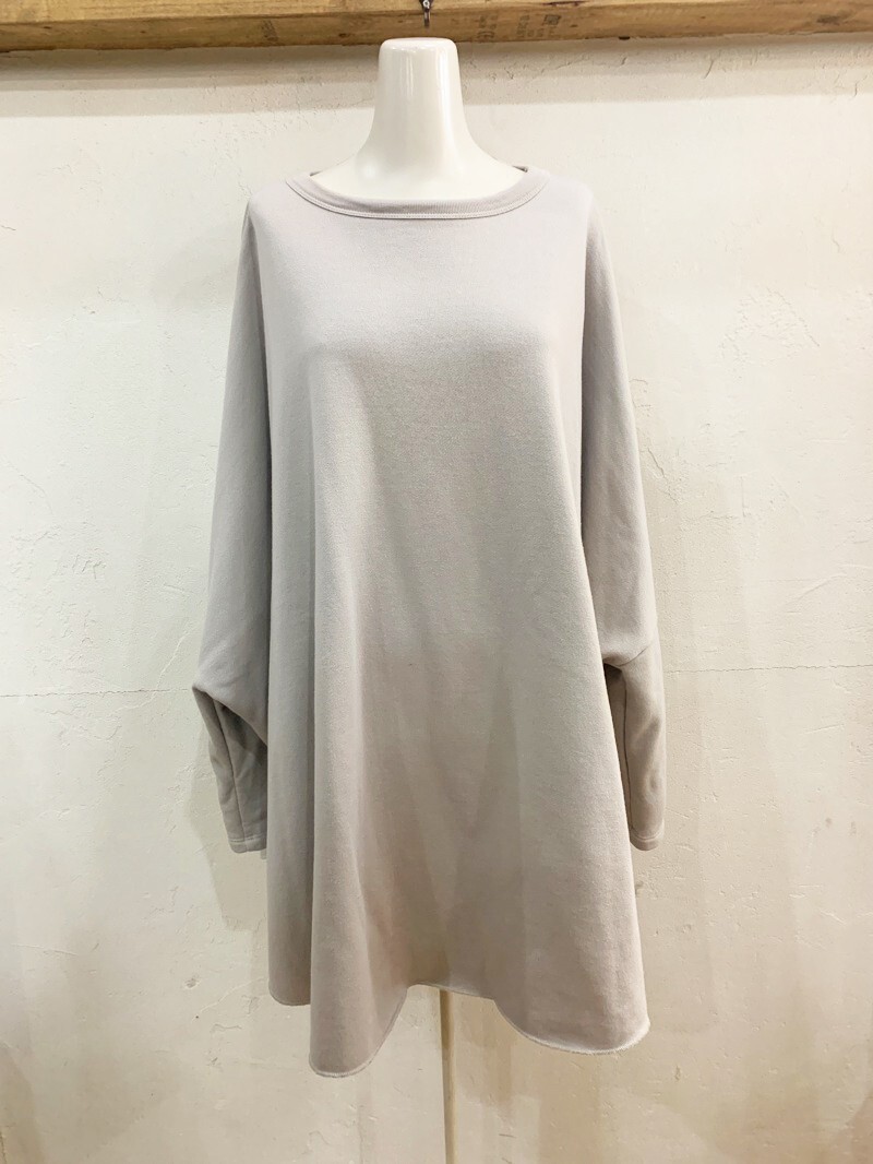 R71★JOURNAL STANDARD/ジャーナルスタンダード ルーズフィット スウェット クルーネック ドルマンチュニック カットソー ベージュ系 ★拍卖
