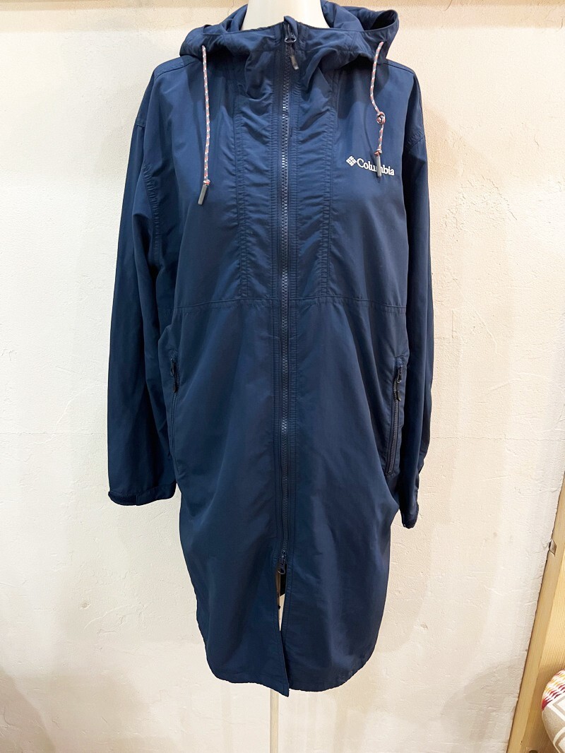 F72★Columbia/コロンビア マグダレナフォールズ ナイロン レイン ジャケット ライトアウター ネイビー レディースSサイズ アウトドア ★拍卖