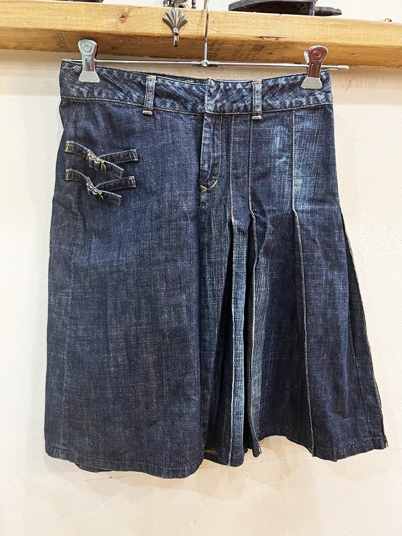 D76★Johnbull KojimaJapan/デンハム 児嶋 デニムサーキュラースカート デニムスカート Mサイズ カジュアル USED ★拍卖
