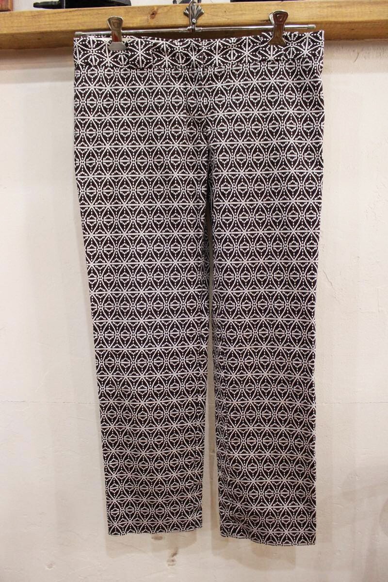 Y98★Tory Burch/トリーバーチ 総柄スラックス レディース ボトム ブラウン系 サイズ6 カジュアル USED ★拍卖