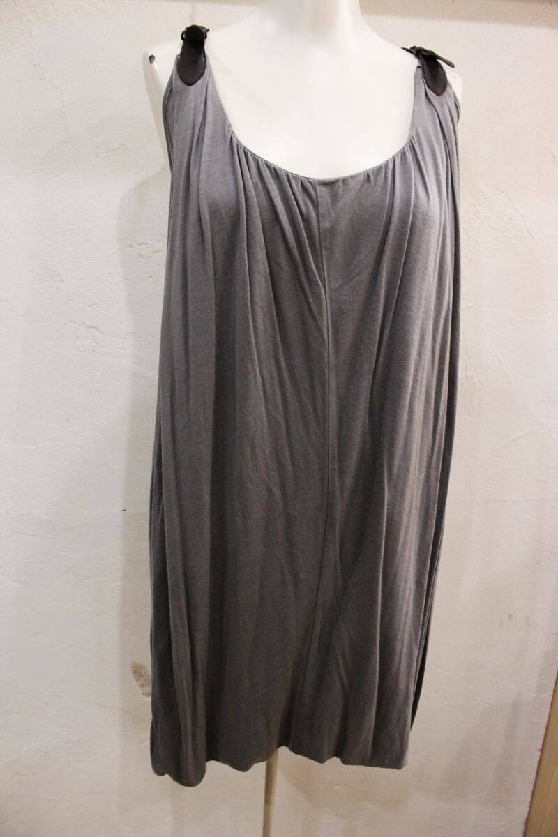 Y98☆SCOT CLUB/スコットクラブ サスペンダー付きバルーンワンピース size9号(M相当) レディース カーキ チュニック 古着 used☆拍卖