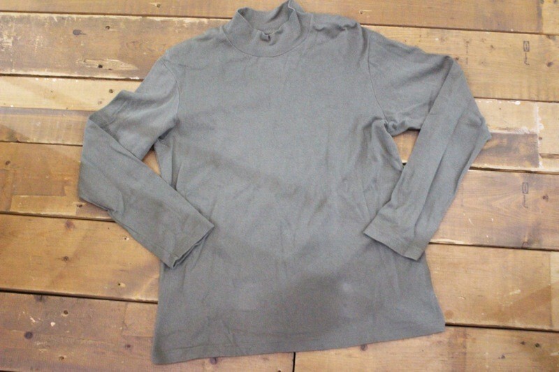 F7☆ANATOMICA PARIS/アナトミカ パリス モックネックロングT sizeS(34-36) メンズ カーキ 日本製 古着 used☆拍卖