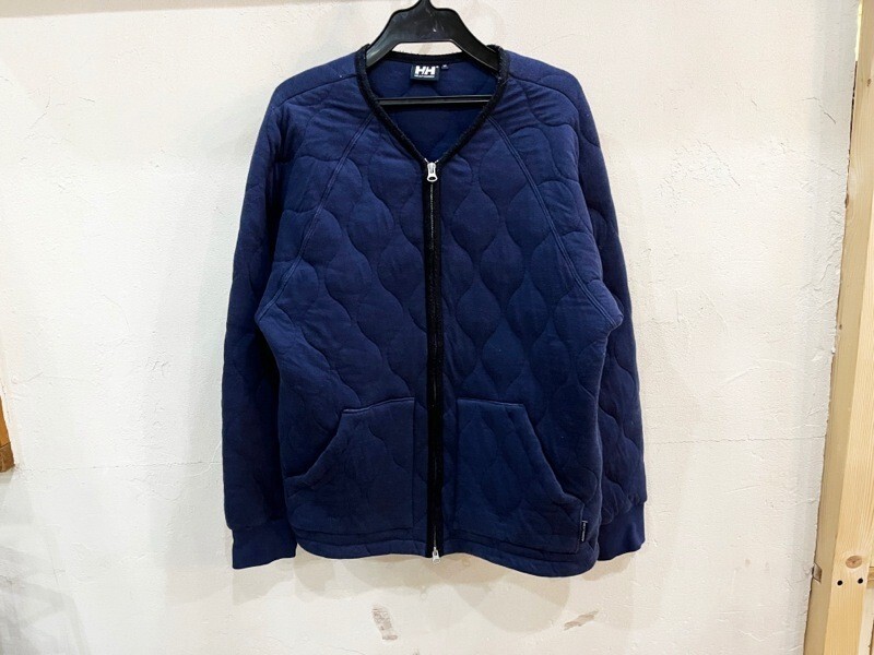 ☆HELLY HANSEN/ヘリーハンセン キルティングジャケット sizeM メンズ ネイビー ブルゾン カーディガン 古着 used☆拍卖
