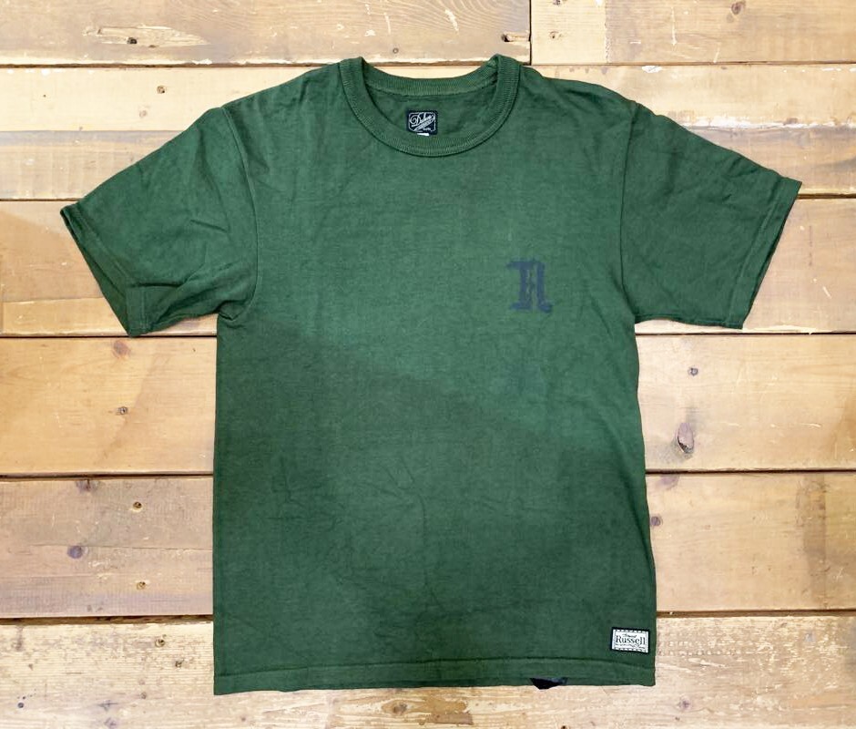 F21★DALEES/ダリーズ RECISTEREDプリントTee メンズ 半袖 TOPS サイズ37 カーキ アメカジ USED ★拍卖