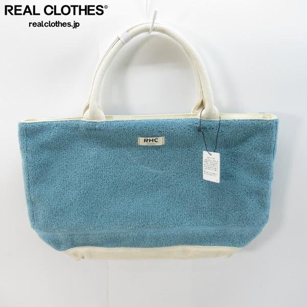 【未使用】Ron Herman/ロンハーマン タオル地 トートバッグ ブルー系 /060拍卖