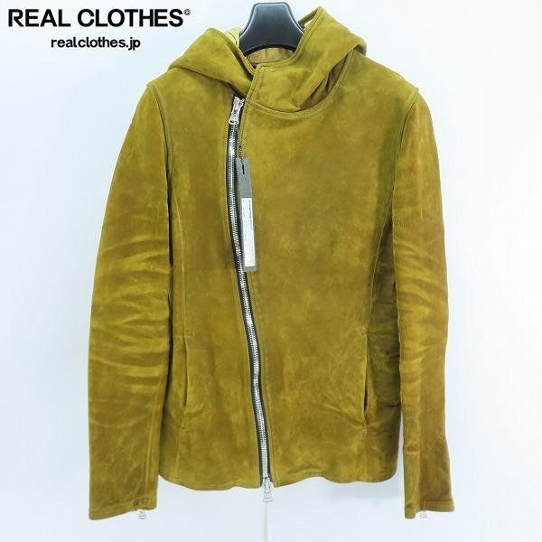 ☆BACKLASH/イサムカタヤマバックラッシュ NIGHT RIDE ジャパンカーフ白鞣し製品染め フーデットブルゾン 1878-01/S /060拍卖