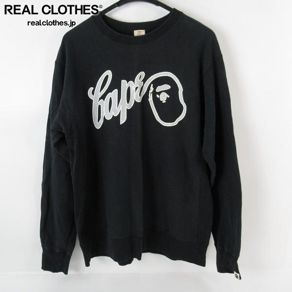 ☆A BATHING APE/アベイシングエイプ 00s BAPEプリント スウェット トレーナー/M /060拍卖