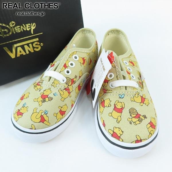 【未使用】VANS/バンズ キッズ ディズニー くまのプーさん スニーカー 539357-0001/14 /060拍卖