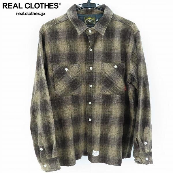 ☆WTAPS/ダブルタップス TWO TONE UNION L/S チェック 長袖 ネルシャツ 2007/2ND GWDT-SH-M02/L /000拍卖