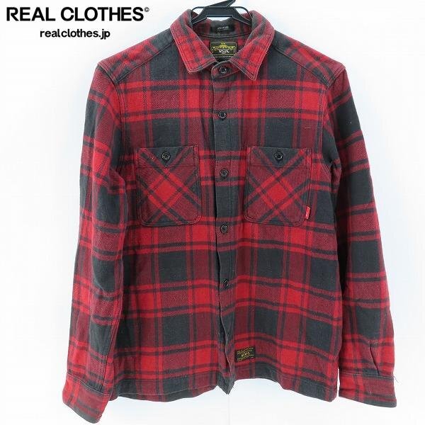 ☆WTAPS/ダブルタップス WAY OF LIFE UNION L/S チェック柄 長袖 ネルシャツ 112GWDT-SHM02 /L /000拍卖