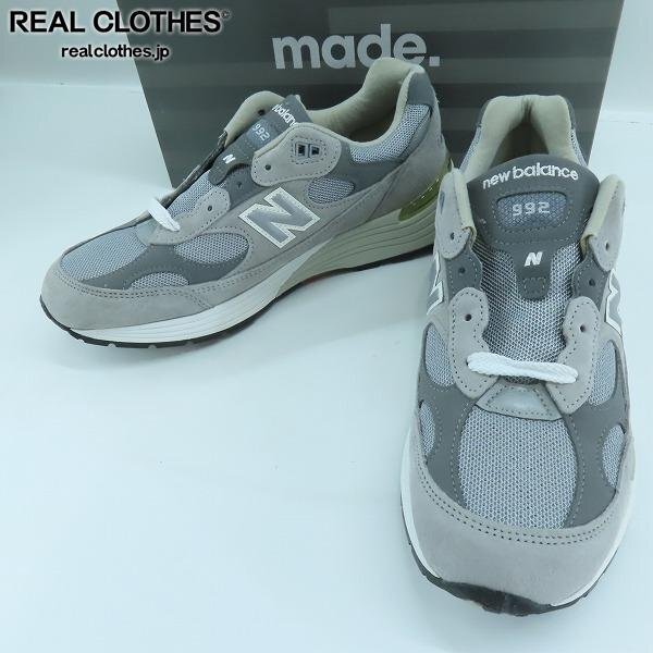 【未使用】New Balance/ニューバランス 992 USA製 スニーカー M992GR/27.5 /080拍卖