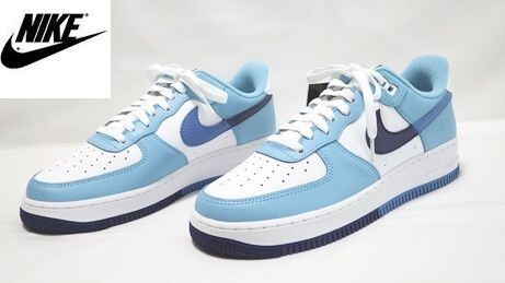 新品◆国内正規品 NIKE AIR FORCE1 LOW white*blue 28.0cm◆ナイキ エアフォース1 ロー スプリット ホワイト*ブルー US10拍卖