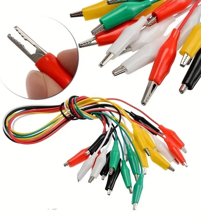 【10本セット】ミノムシクリップケーブル/ワニ口ケーブル【送料180円】054拍卖