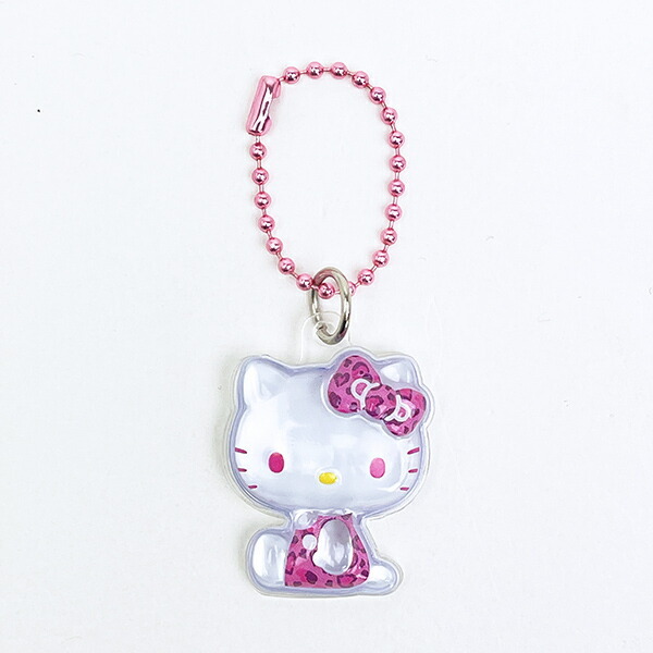 サンリオ ハローキティ ヒョウ柄(ピンク) ぷっくりったいプチボールチェーン キーホルダー 日本製 Sanrio拍卖