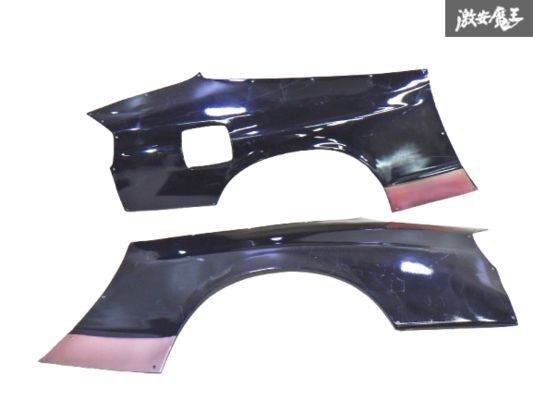 【割れ無し】社外 FRP製 S15 シルビア リア クォーター オーバーフェンダー 左右セット ソリッド黒系 即納 棚2F-H-4拍卖