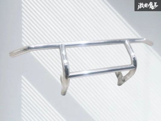 社外 加工品 フロントガード バンパーガード グリルガード ステンレス ヨコ約127.5cm ランクル?不明 加工に 即納 棚2F-K-8★拍卖