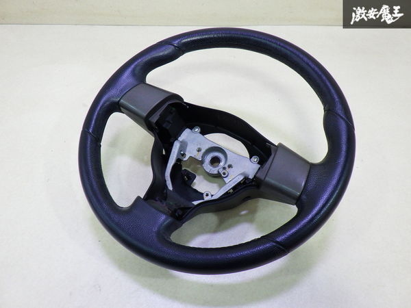 【実働外し!】 ダイハツ 純正OP MOMO L375S タント カスタム ステアリング ハンドル ホイール ブラック レザー GS120-02750 棚3-2拍卖