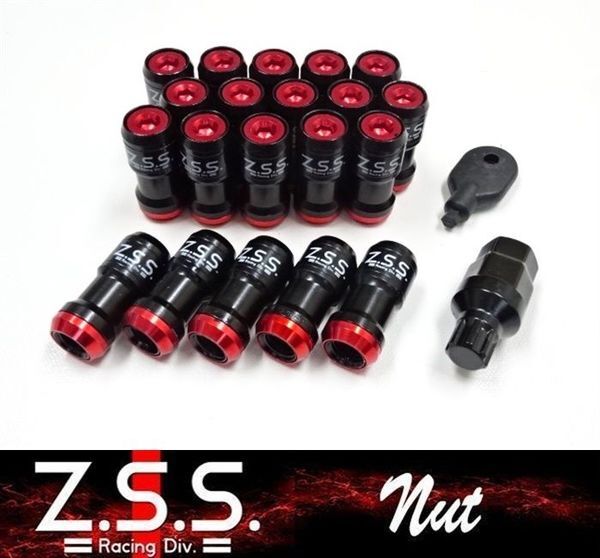 ☆Z.S.S. レーシングナット M12×P1.5 アルミカラー付 スチールナット 20本 専用工具 キズ防止 DC2 DC5 インテグラ AP1 S2000 新品 ZSS拍卖